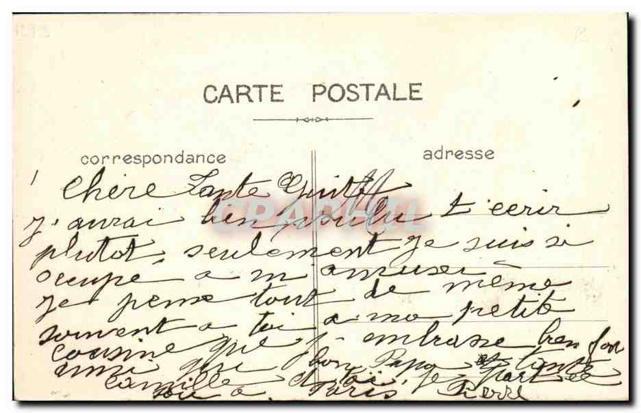 Portrait des monarques et du président — S.M. George V, R. Poincaré, S.M. Albert Ier, S.M. Nicolas II — éditeur Paris — Verso