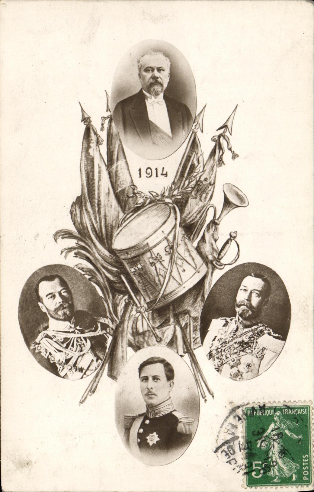 Célébration de la guerre 1914 — éditeur non visible, n° de série non lisible