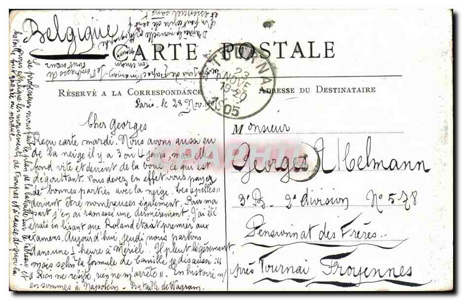 Don Carlos I et Marie Amélia — Souvenir de la visite à Paris — Éditeur F. MARMONNIER, PINKS — Verso
