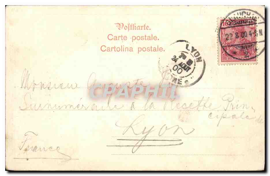 König Humbert I — portrait militaire — Dr. Trenkler Co., Leipzig, n° 9717 — Reverso