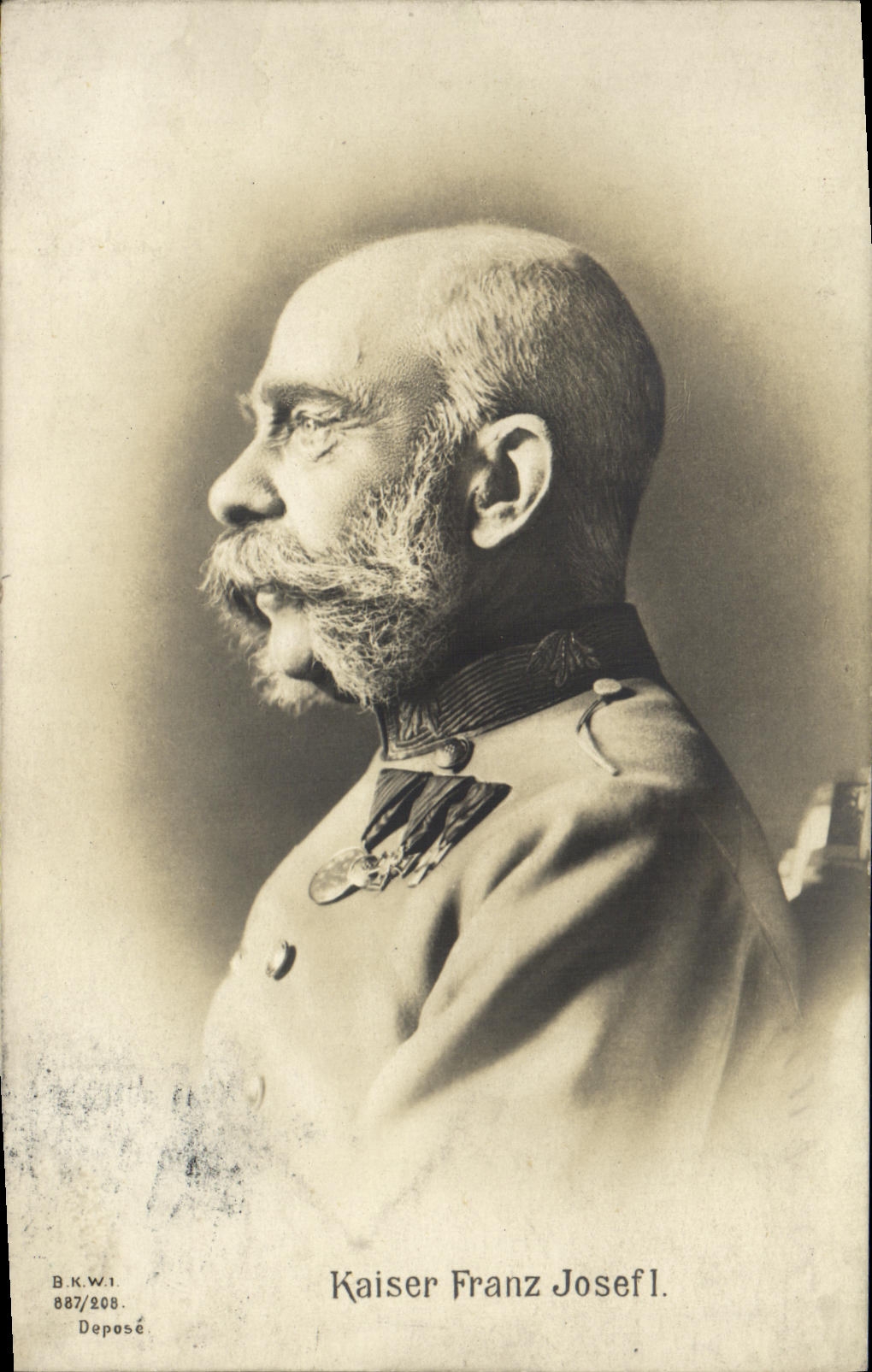 Kaiser Franz Josef I — portrait en buste — B.K.W.I. 887/208