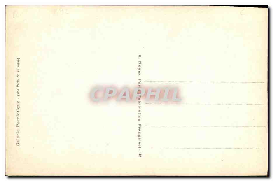 CPA Pierre 1er Roi de Serbie — Rückseite