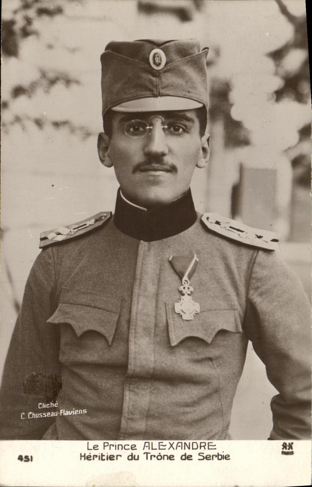 Le Prince Alexandre — Héritier du Trône de Serbie — Cliché C. Chusseau-Flaviens, n°451