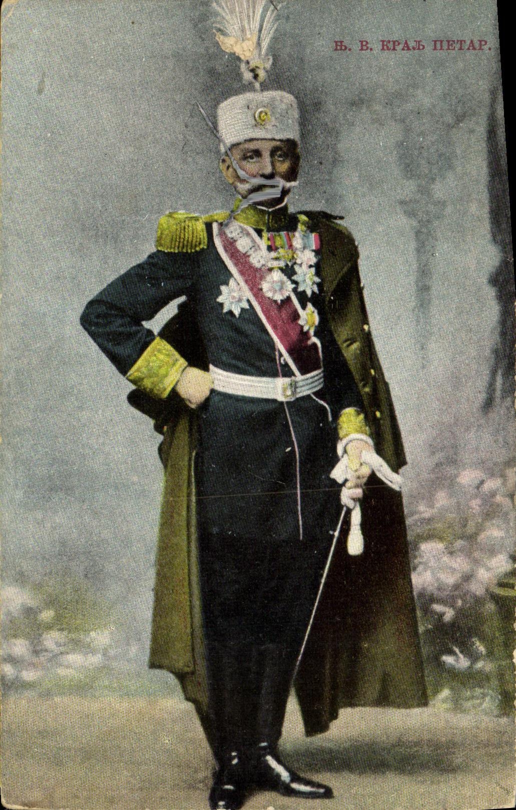 CPA Pierre 1er roi de Serbie