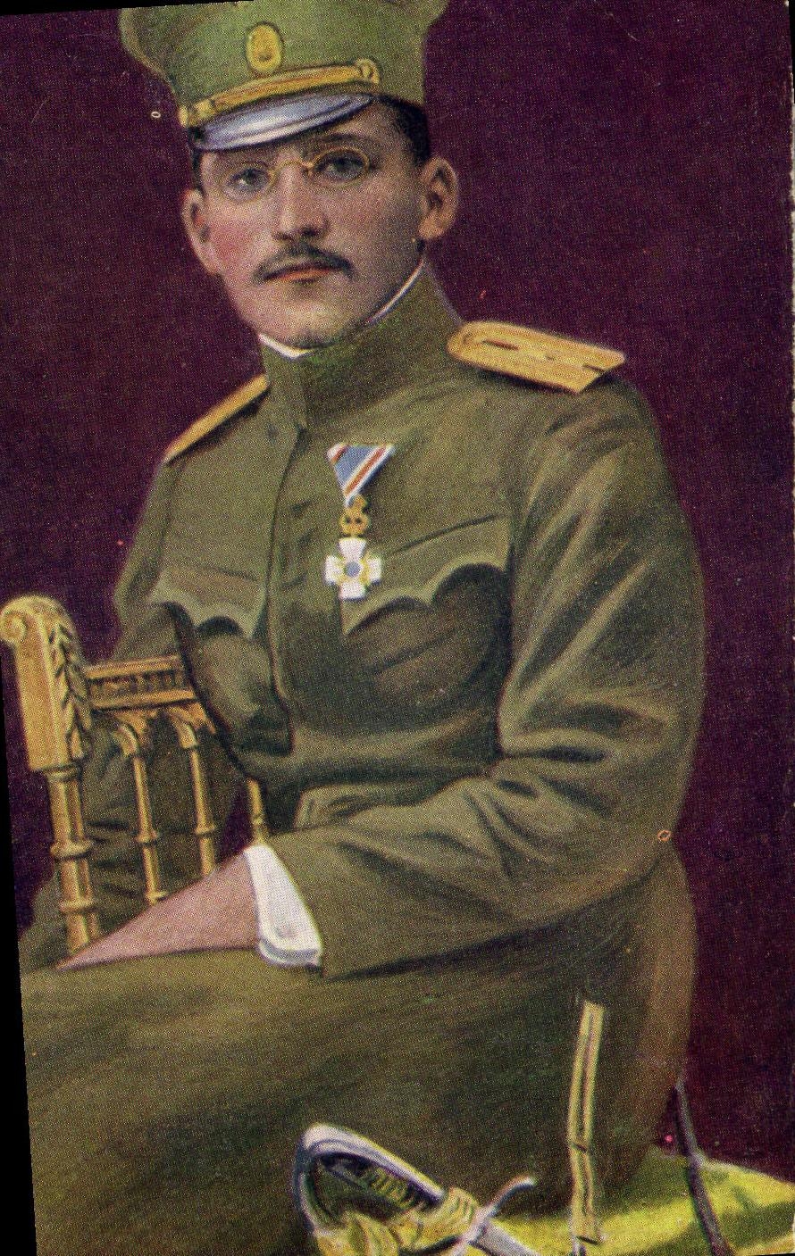 Officier en uniforme — décoré d'une croix — éditeur La Gentiane Dubois