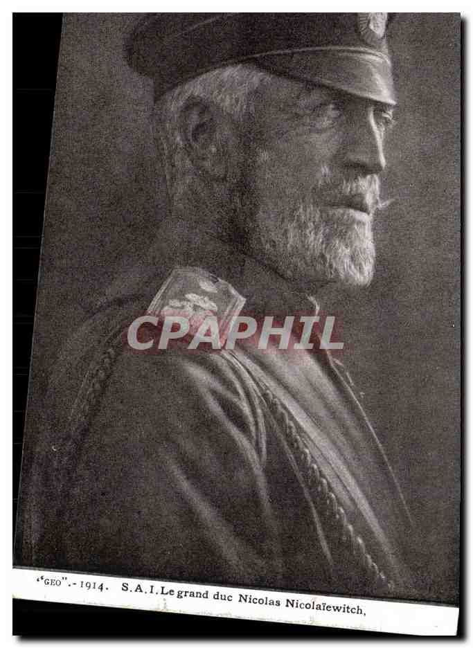 Le grand duc Nicolas Nicolaïewitch — 1914 — S.A.I. — CPAPHIL