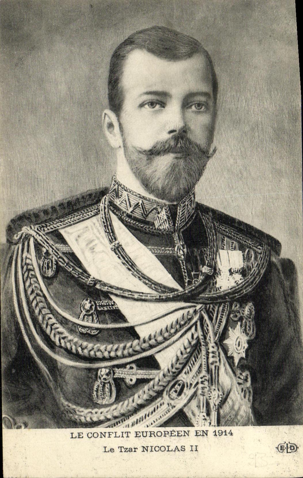 CPA Le Conflit Europeen En 1914 Le Tzar Nicolas II Russie
