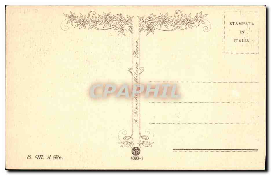 Portrait d'un officier — S.M. il Re — éditeur S. M. il Re, n° 4393-1 — Reverso