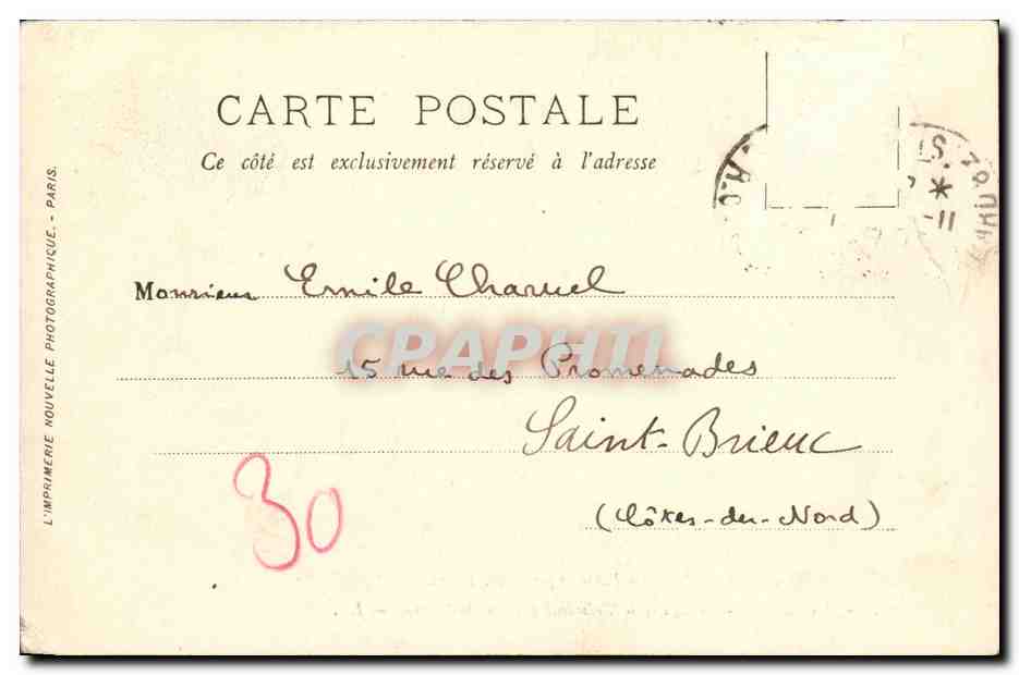 MM. le Roi et la Reine d'Italie à Paris — 14-18 Oct. 1903 — L’Imprimerie Nouvelle Photographique — Reverso