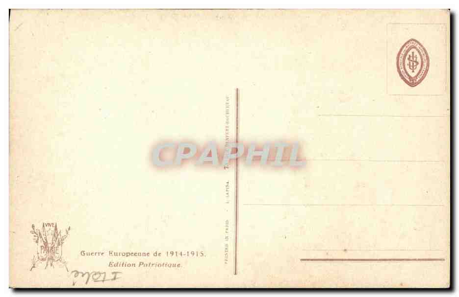 CPA La Reine Helene Italie — Rückseite