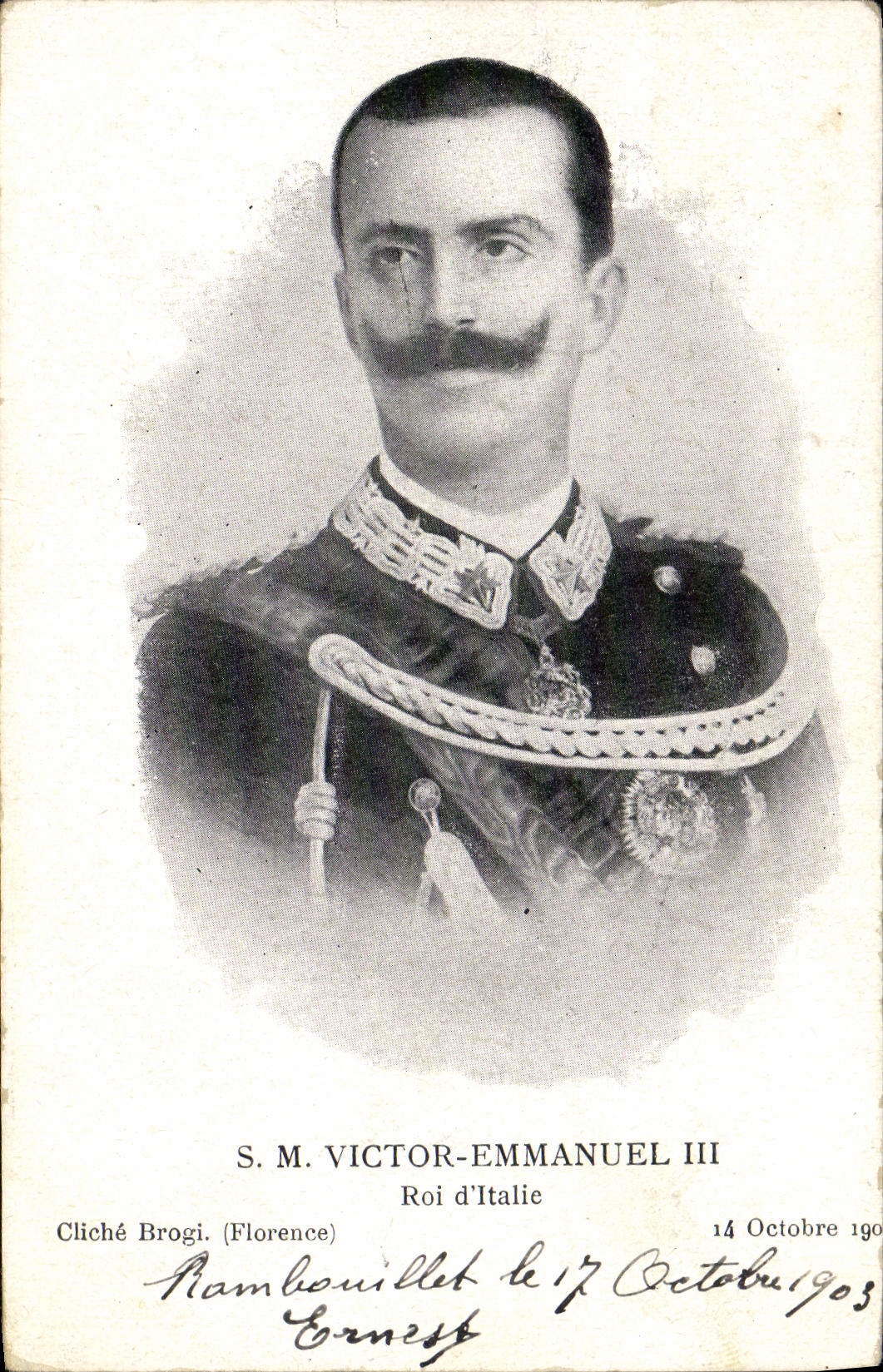S.M. Victor-Emmanuel III — Roi d'Italie — Cliché Brogi (Florence)