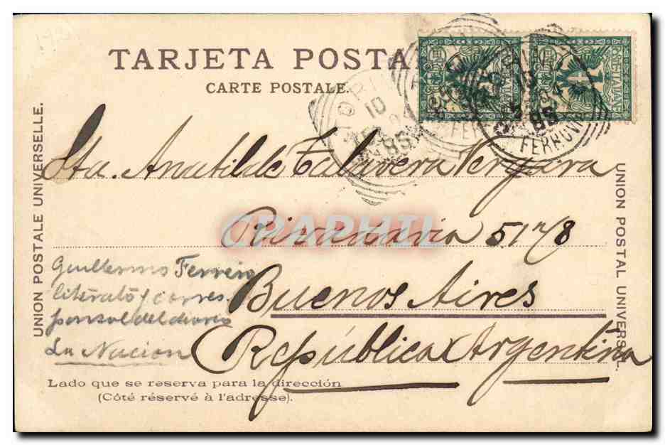 Princesa Elena, duquesa de Aosta — portrait — Tarjeta Postal Universelle — Achterkant