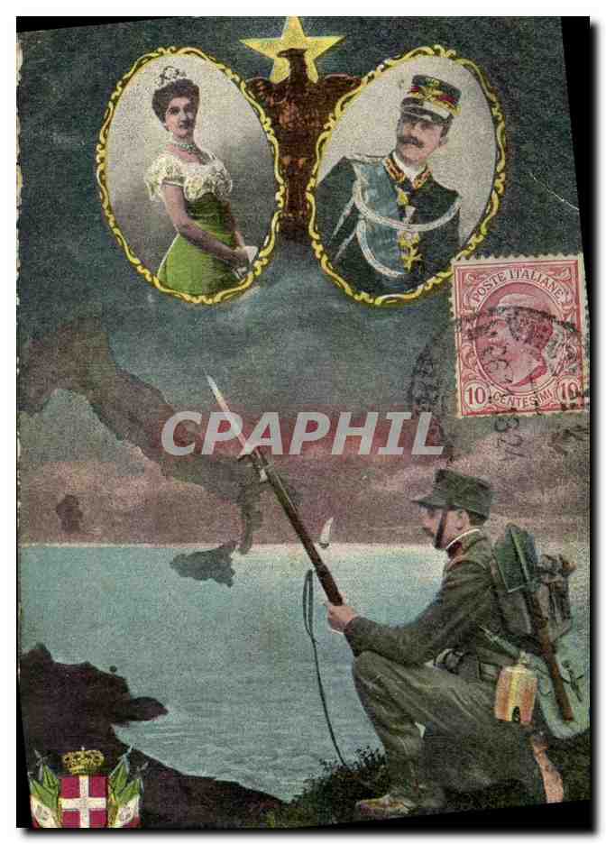 CPA Re e Patria Italie Militaria