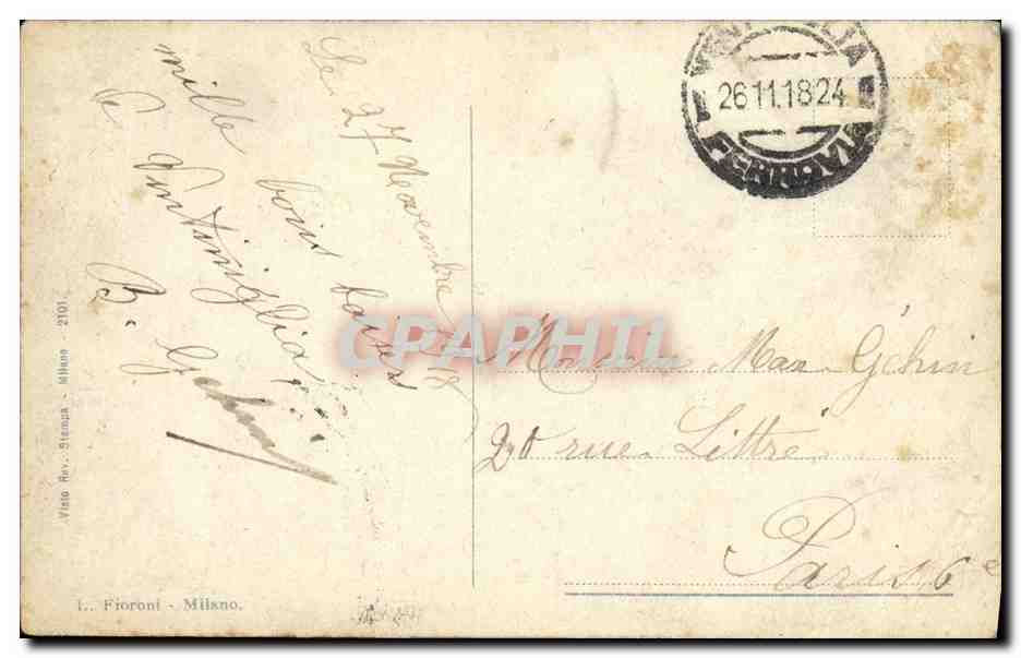 CPA Re e Patria Italie Militaria — Reverso