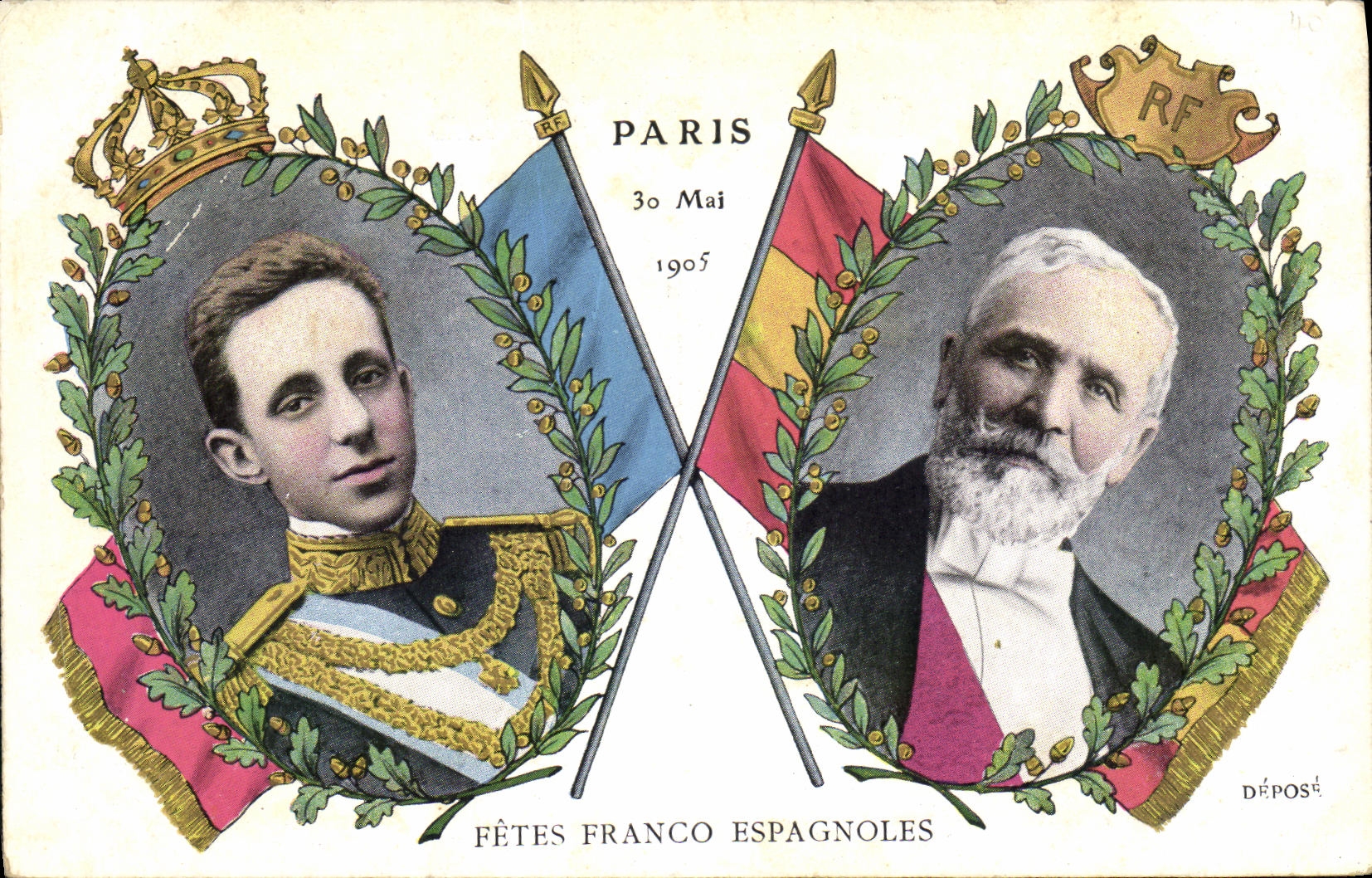 Fêtes Franco-Espagnoles — Paris — 30 Mai 1905 — Déposé