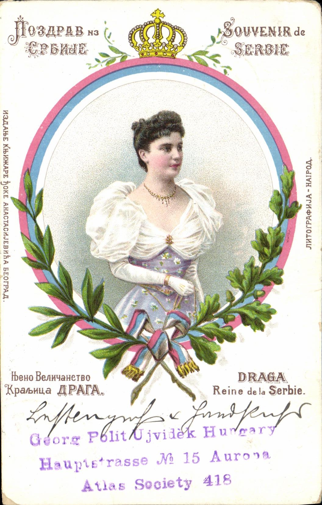 CPA Draga Reine de la Serbie