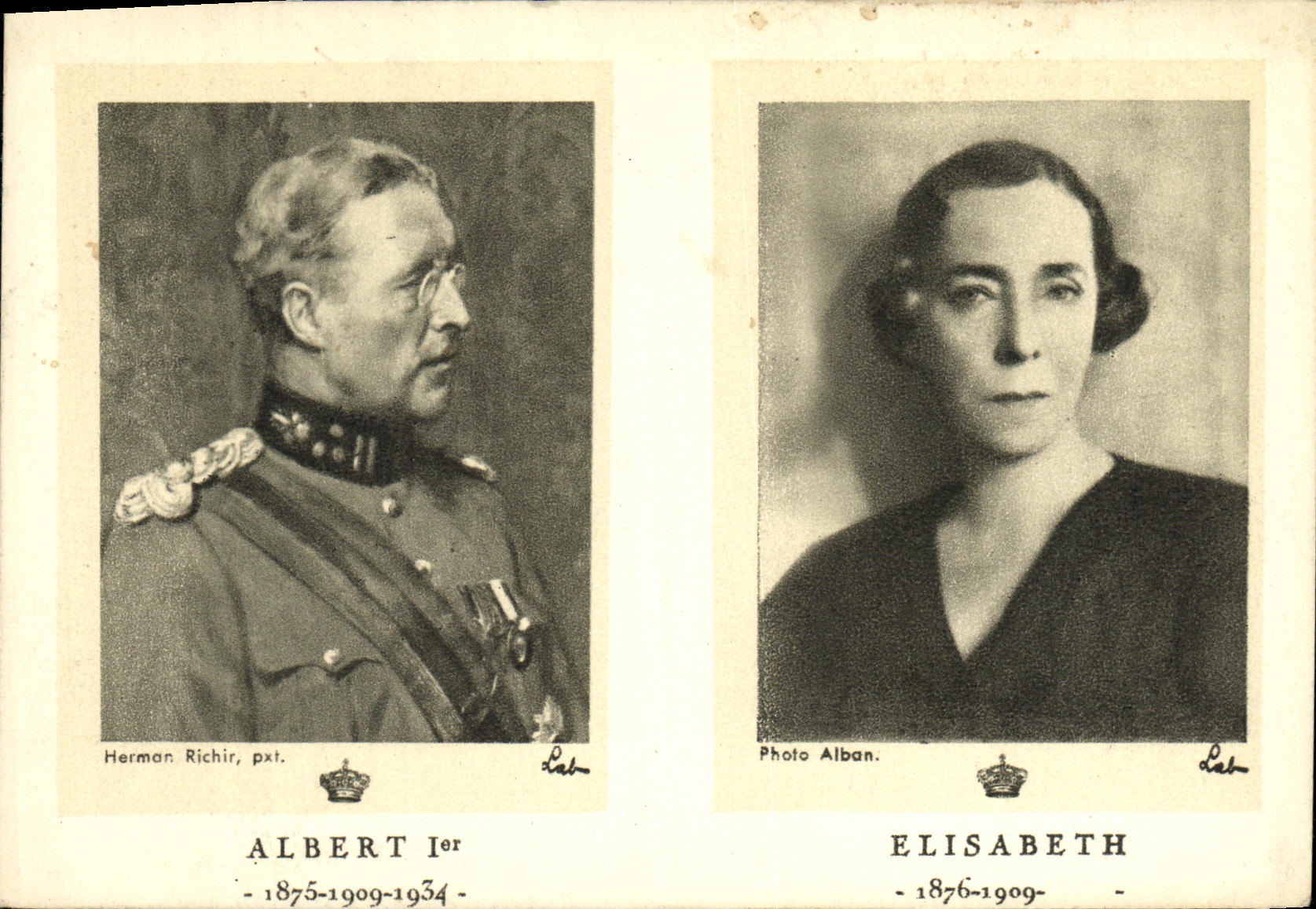 CPA Albert 1er Elisabeth Belgique