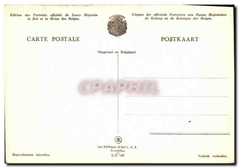 CPA Albert 1er Elisabeth Belgique — Reverso