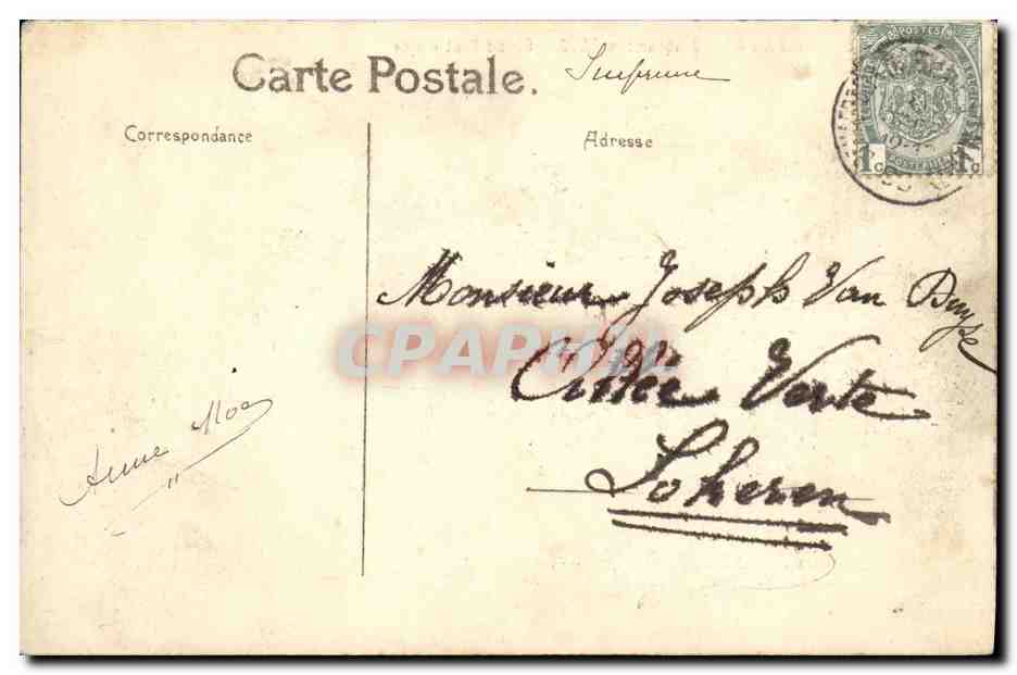 Avènement du roi Albert, 23 décembre 1909 — Grand État-major — Verso