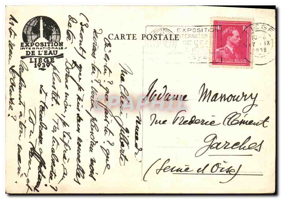 CPA Exposition La Legende Napoleonienne Au Pays De Liege Napoleon — Rückseite