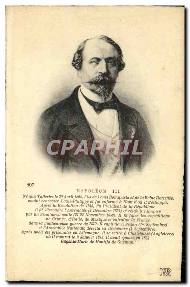 Napoléon III — portrait — JND. N° 107