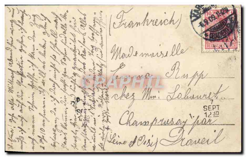 Famille impériale russe — portrait officiel — éditeur inconnu — Verso