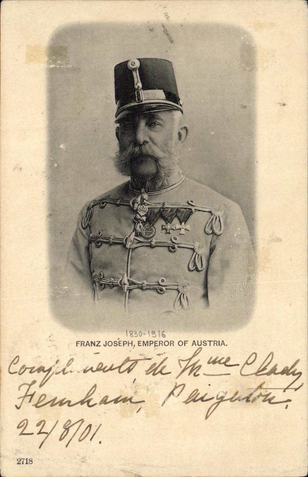 CPA Franz Joseph Emperor Of Austria