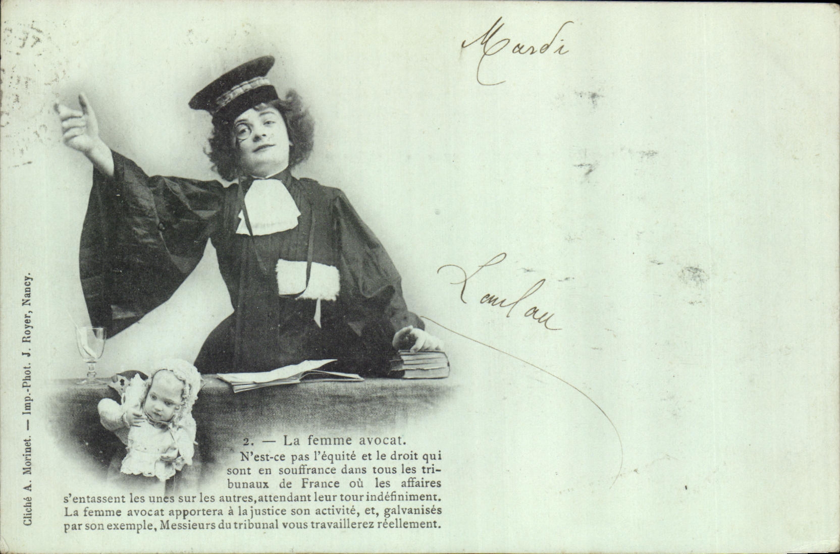La femme avocat — Nancy — Imp. Phot. J. Royer, Nancy