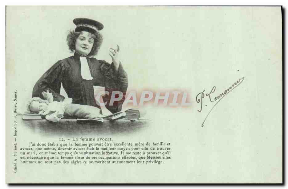 La femme avocat — P. Lemonnais — Imp. Phot. J. Royer, Nancy
