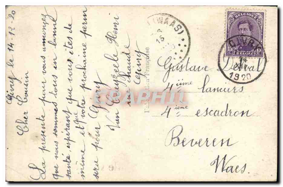 CPA Train Amities de Givry — Verso