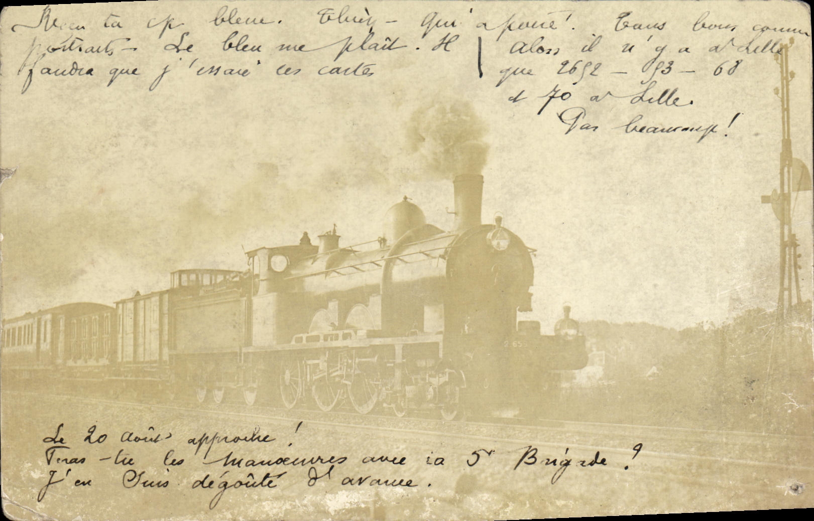 CARTE PHOTO Train Liancourt 