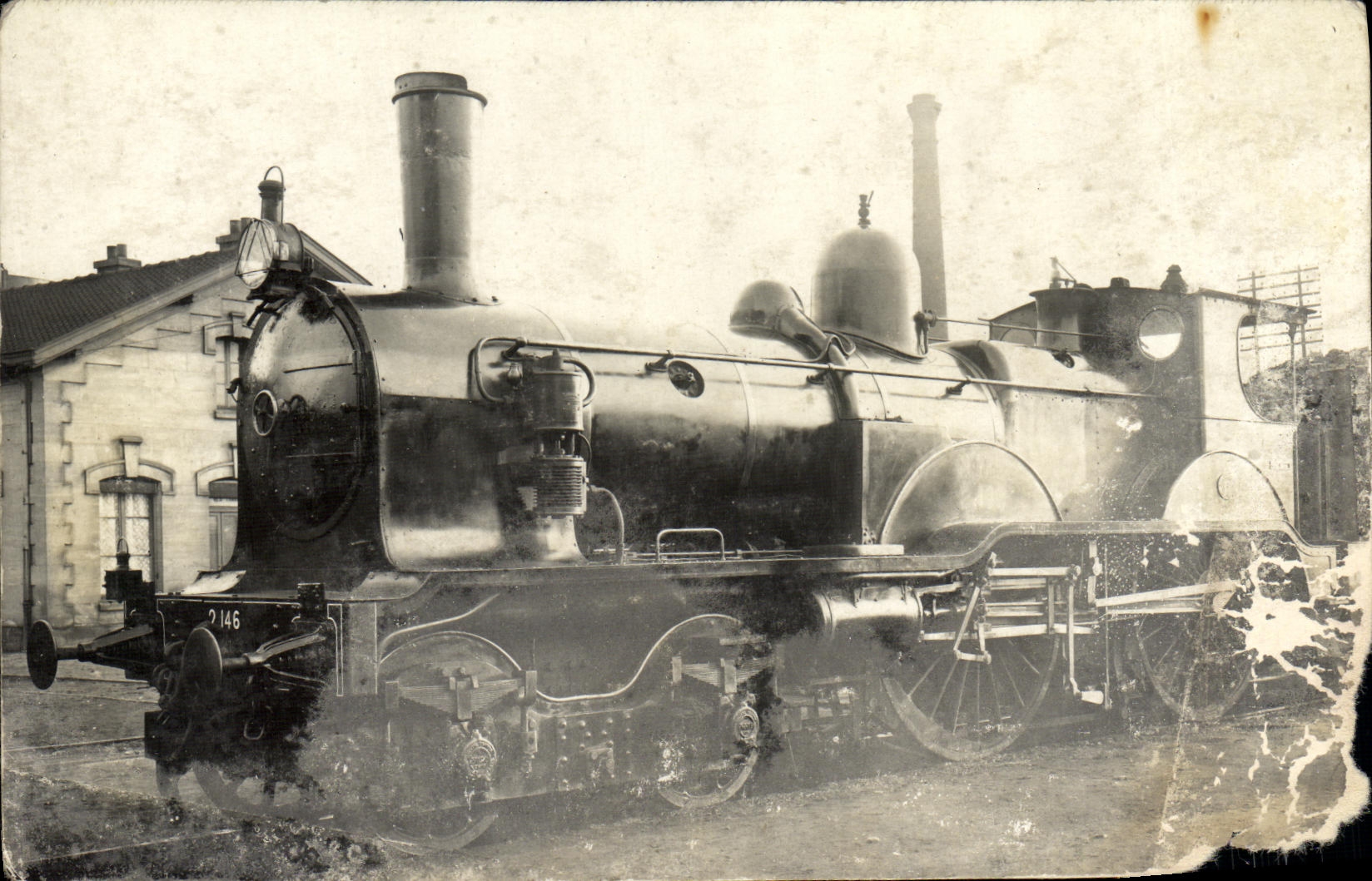 CARTE PHOTO Train numero 2146 sur la locomotive