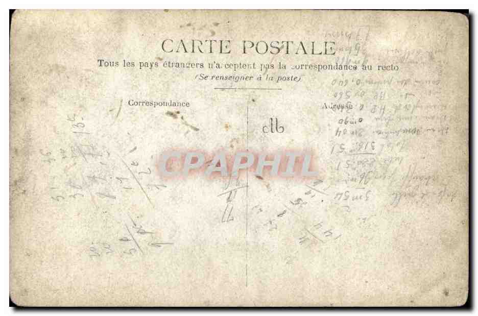 CARTE PHOTO Train  — Rückseite