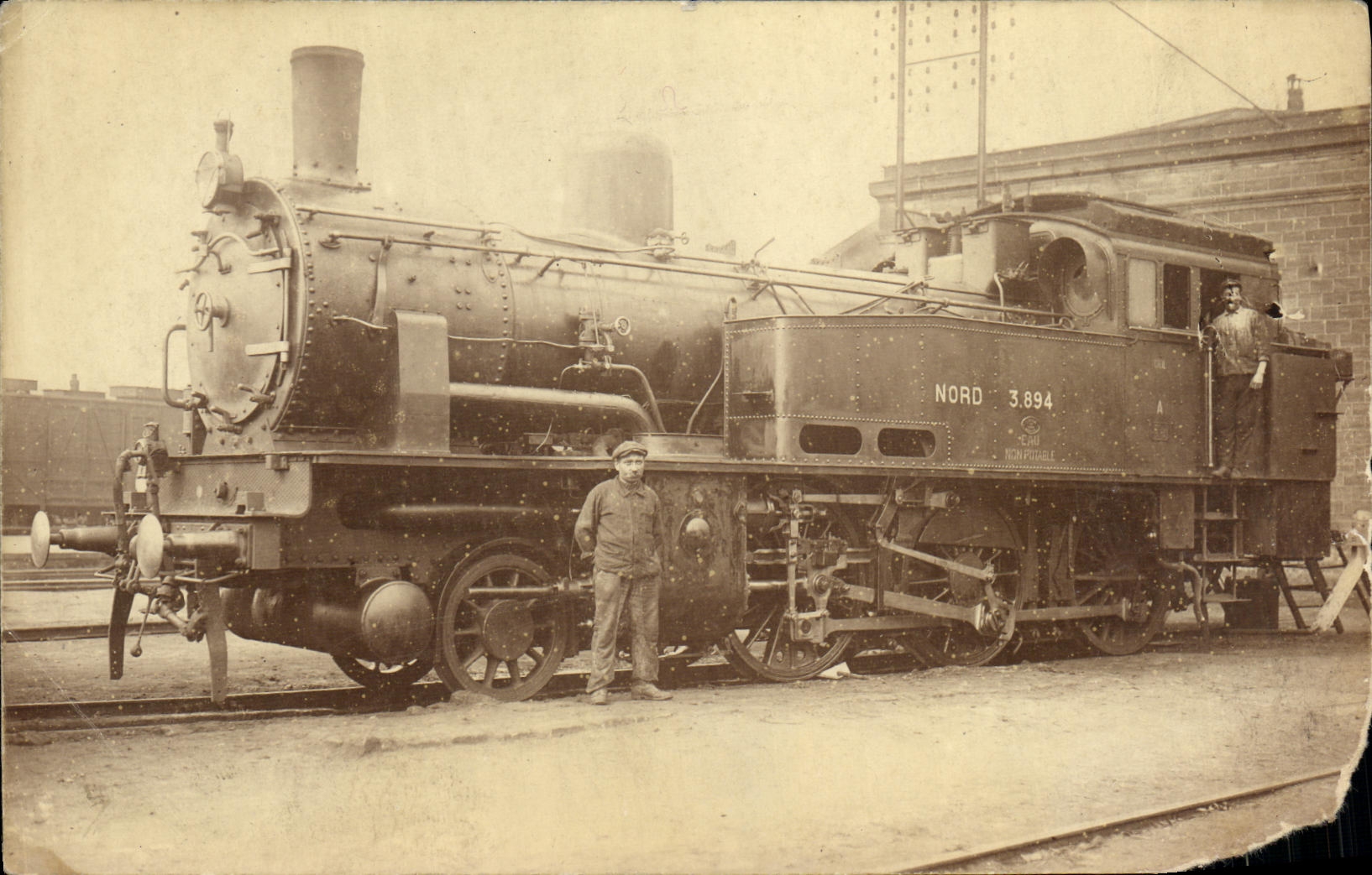 CARTE PHOTO Train Nord 3594