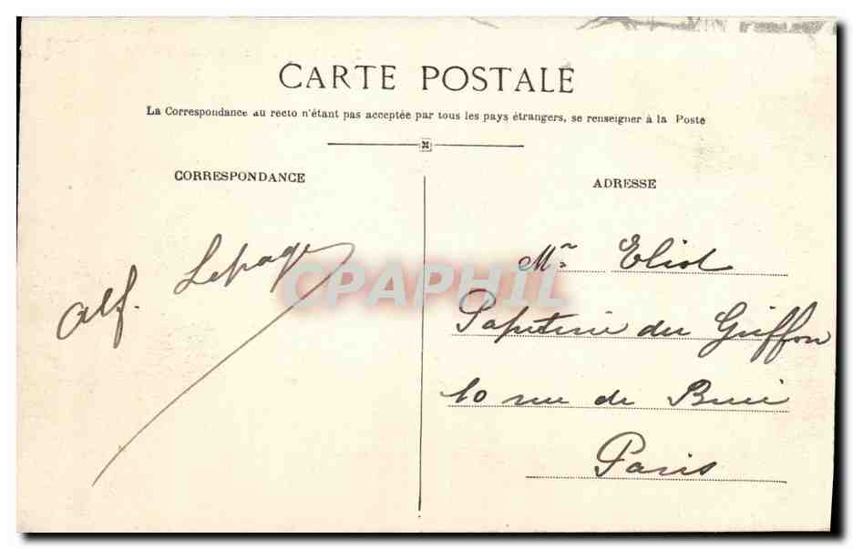 CPA Saint Etienne Place de la riviere — Rückseite