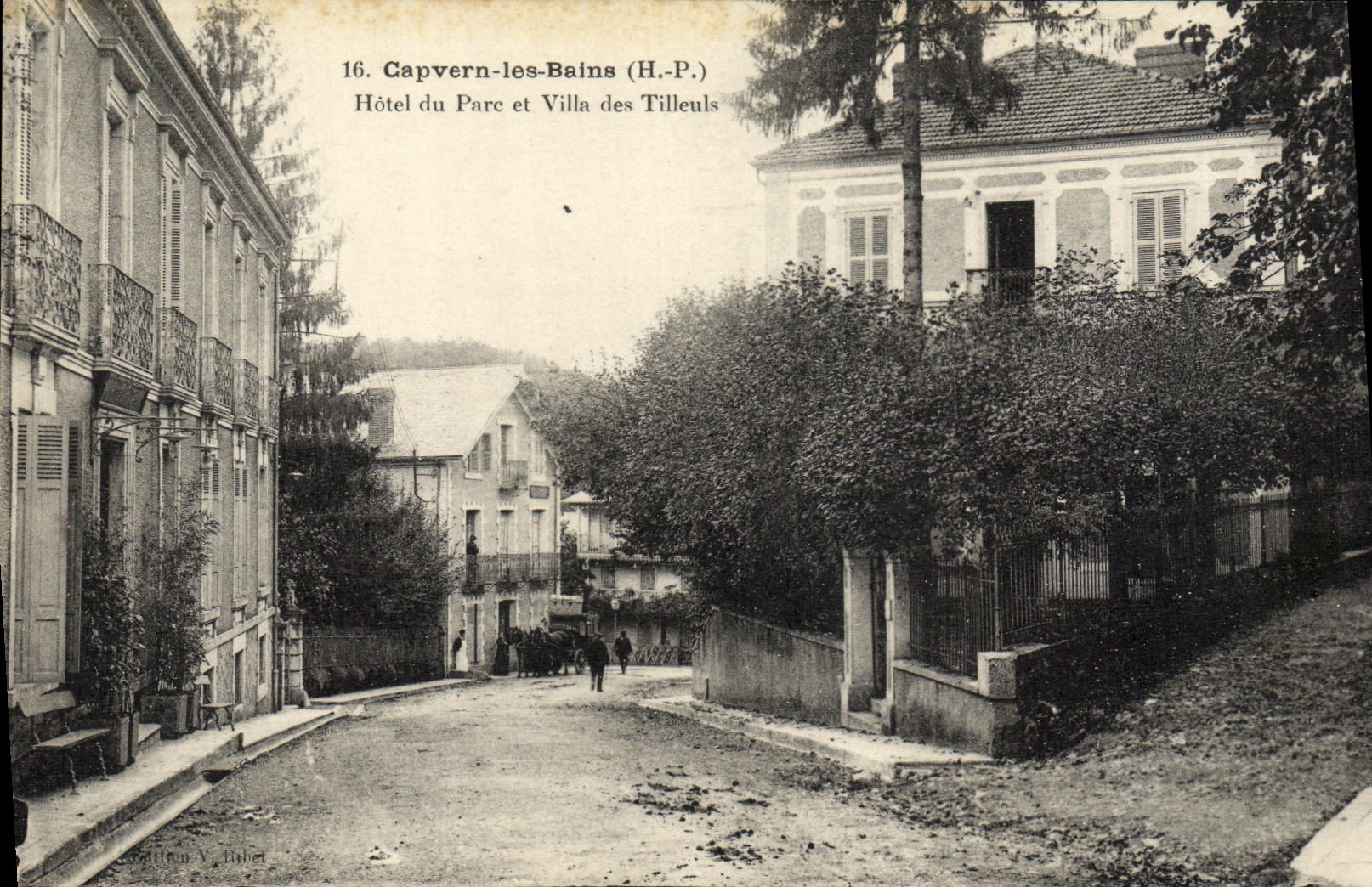 Capvern-les-Bains (H.-P.) — Hôtel du Parc et Villa des Tilleuls — éditeur V. Lihet, n°16