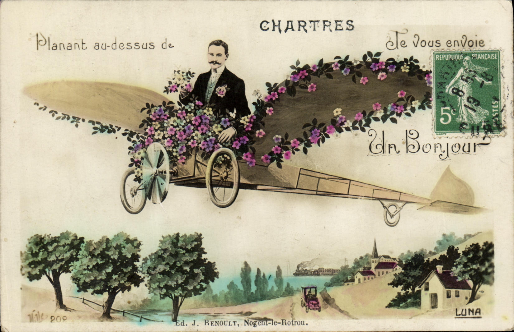 CPA Chartres Avion