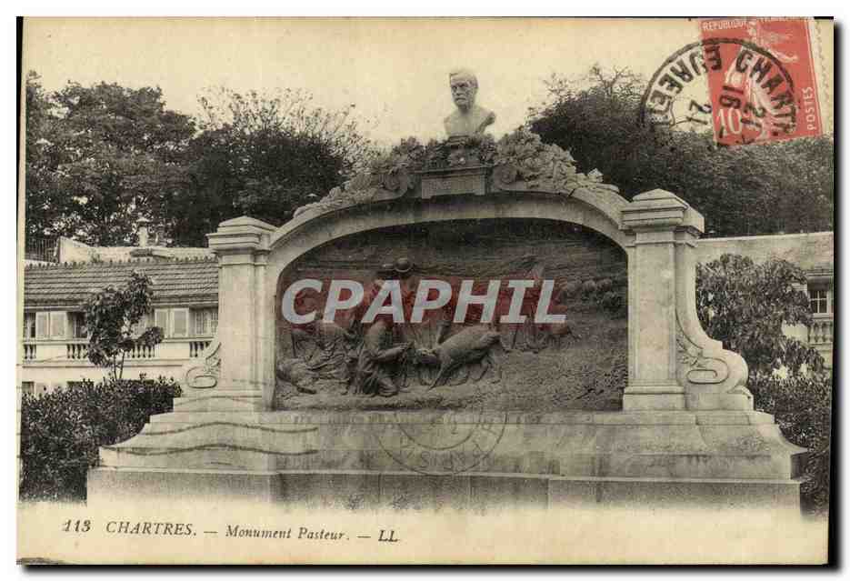 CPA Chartres Monument Pasteur 