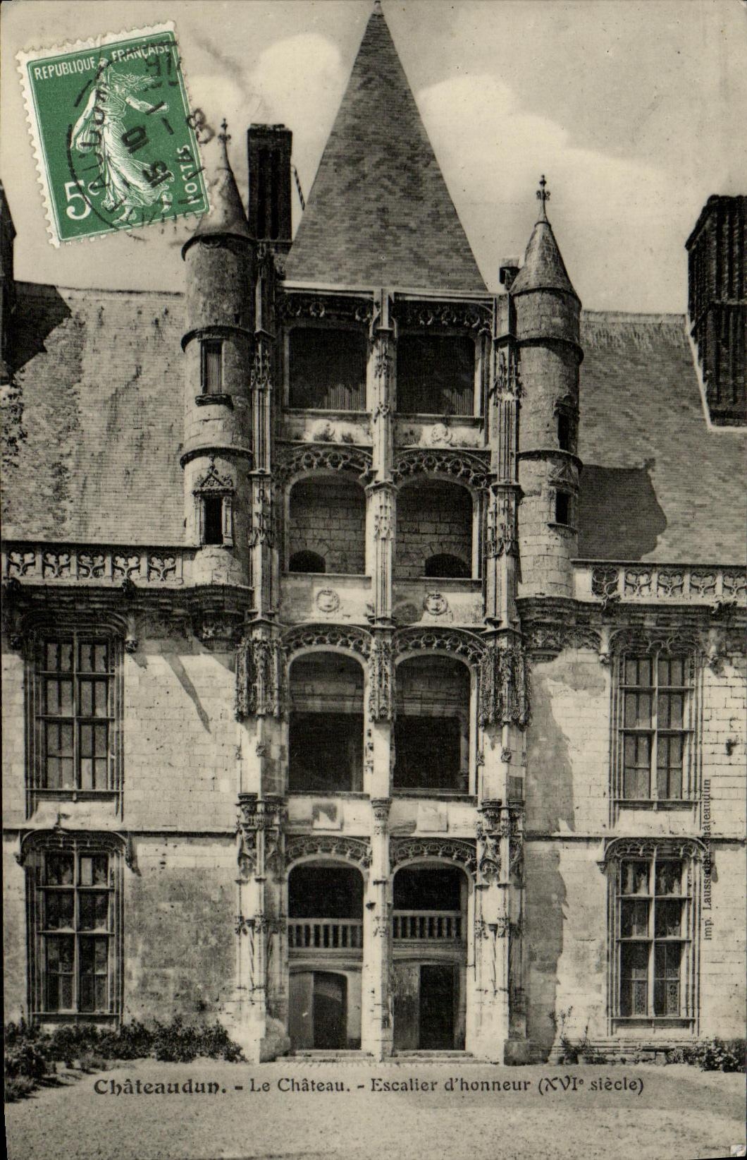 CPA Chateaudun Le chateau Escalier d honneur 
