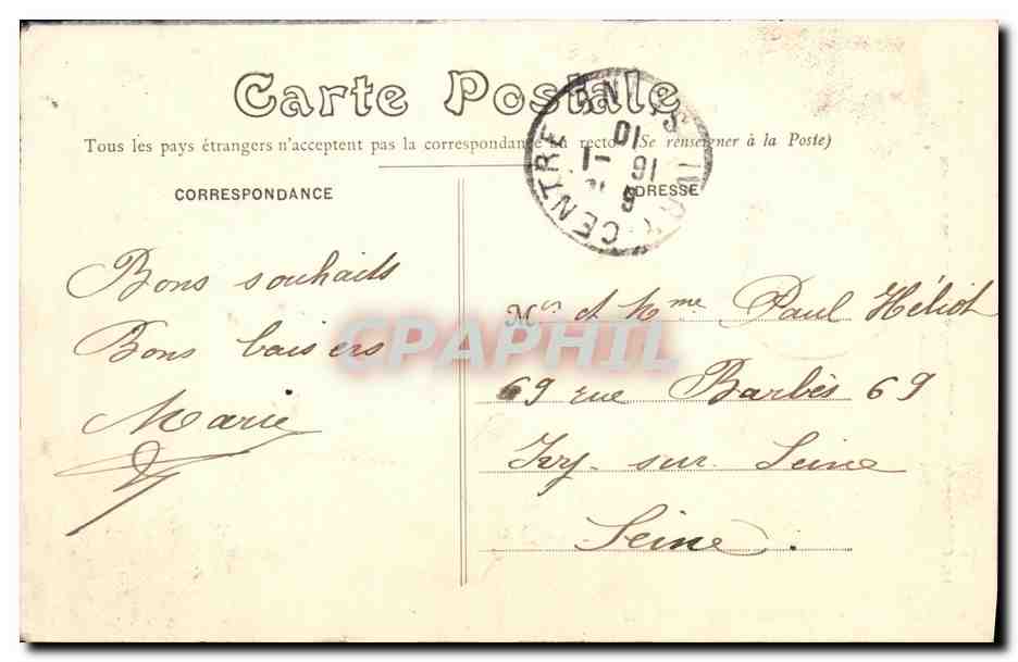 Châteaudun — Le Château, vu des anciens remparts — Phototypie Mahlién et Cie Châteaudun, n°11 — Rückseite