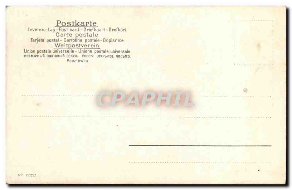 CPA Fantaisie 1er Avril Poisson Cornes de chevre FEmme  — Verso