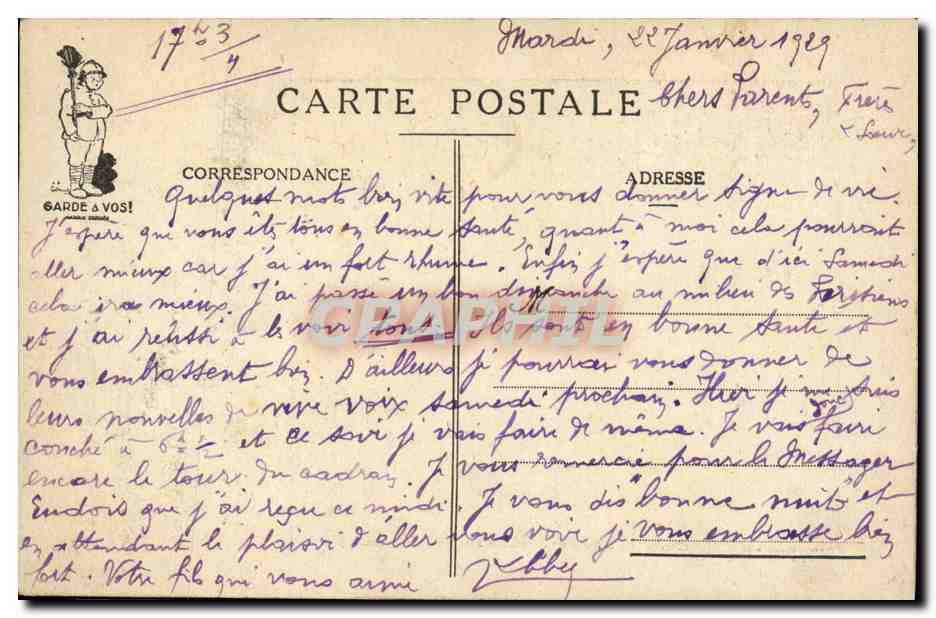 CPA Les 10 commandants du soldat Militaria — Back