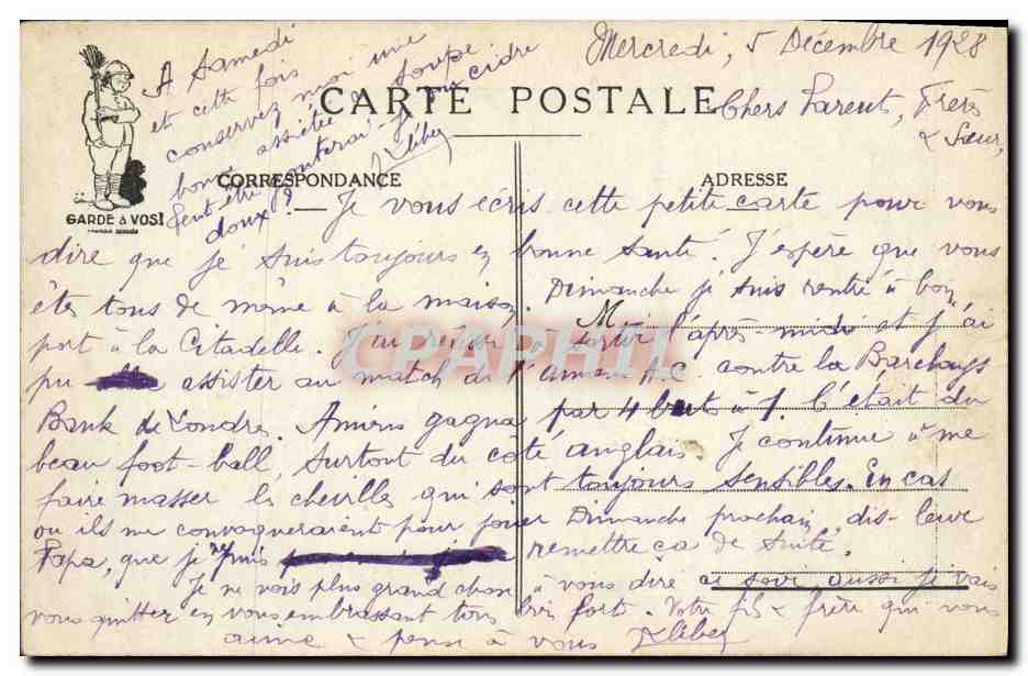 L'HABILLEMENT — J.P. VORECIEU — Garde à Vosi — Reverso