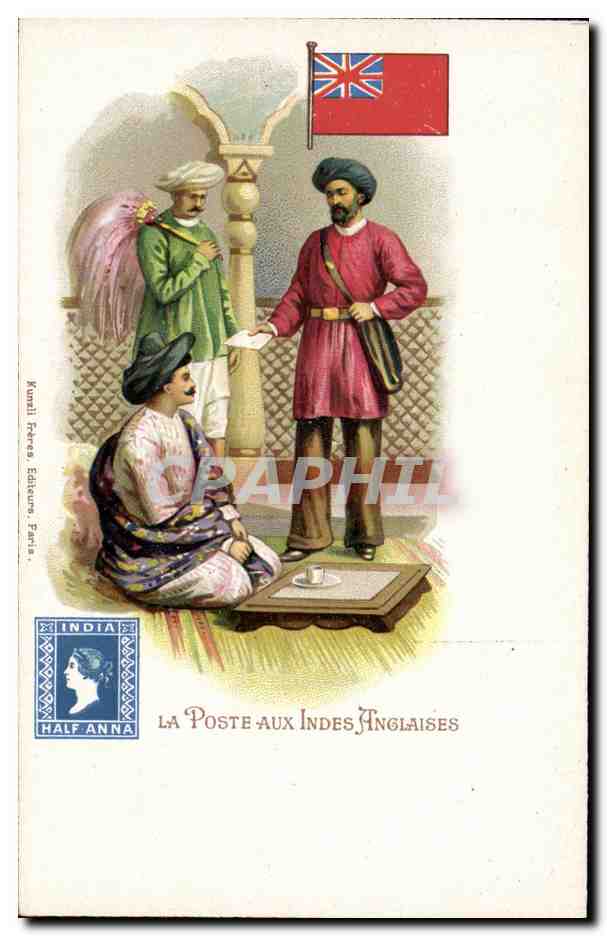 CPA La poste aux Indes Anglaises