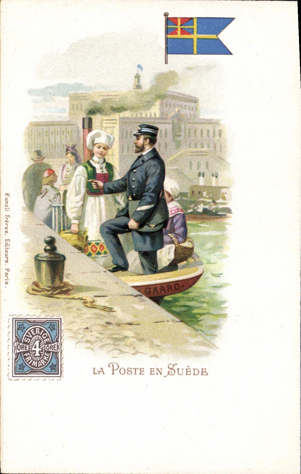 CPA La poste en Suede