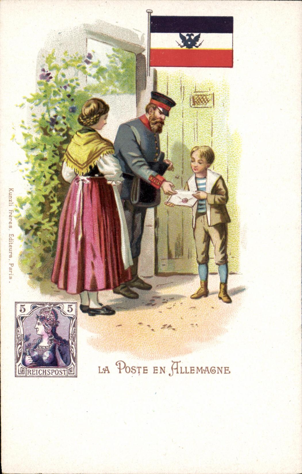 CPA La poste en Allemagne Germania