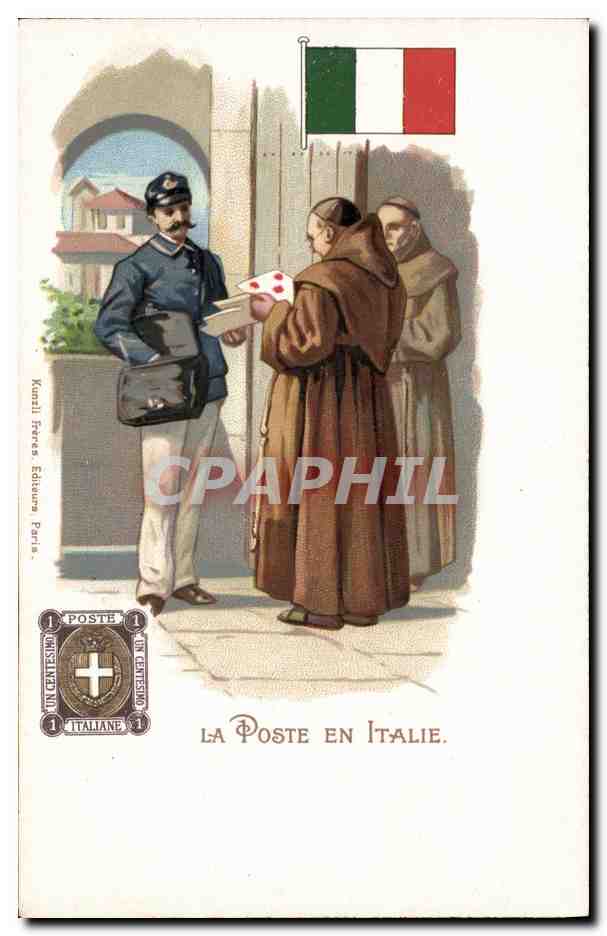 CPA La poste en Italie