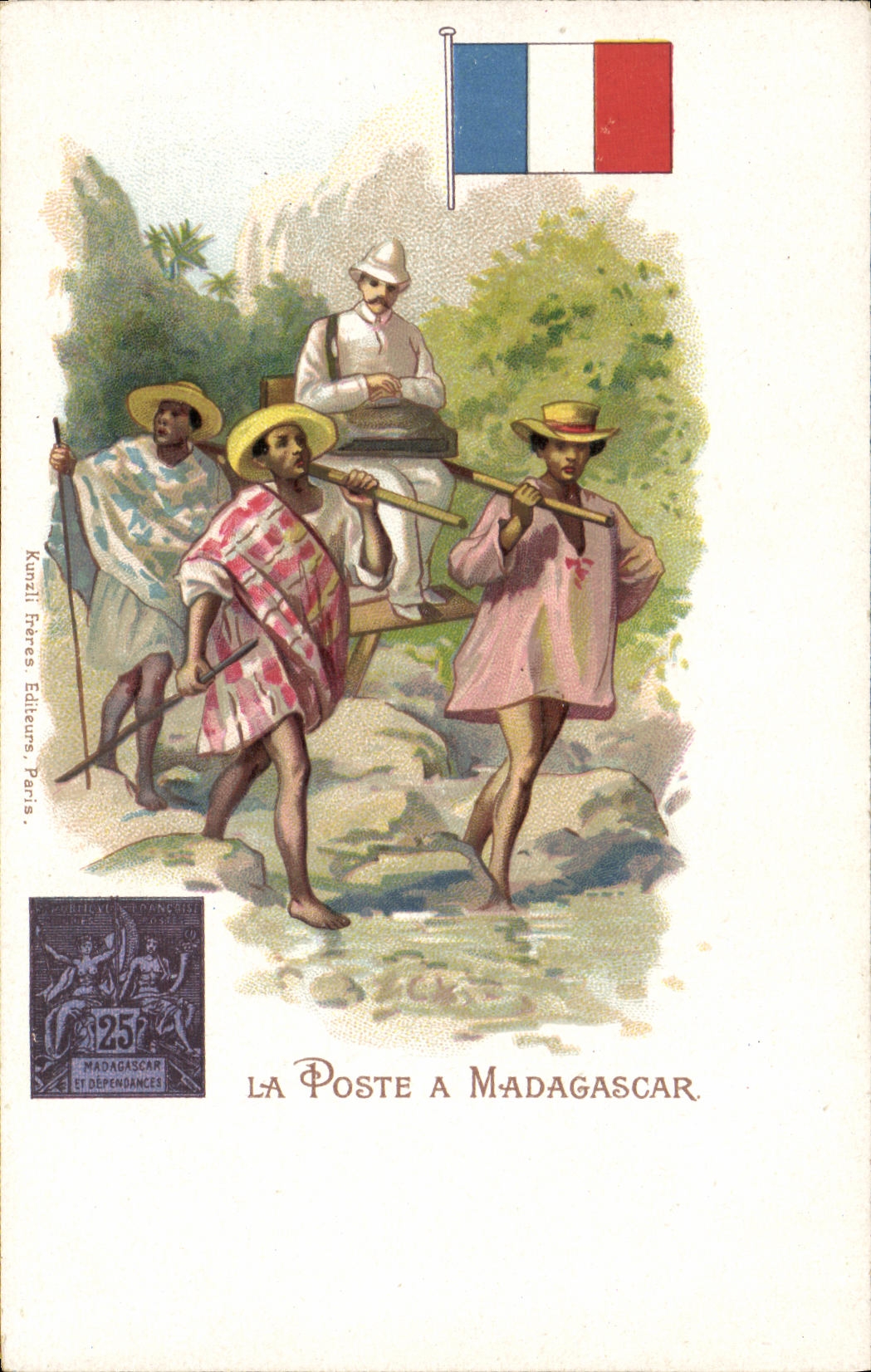 CPA La poste a Madagascar