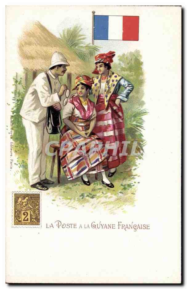 CPA La poste a la Guyane Francaise France 
