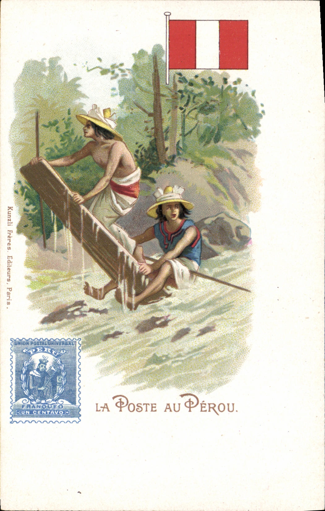 CPA La poste au Perou